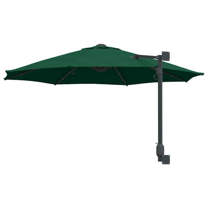 vidaXL Garten-Sonnenschirm Grün 248 x 248 x 148 cm Polyester und Stahl