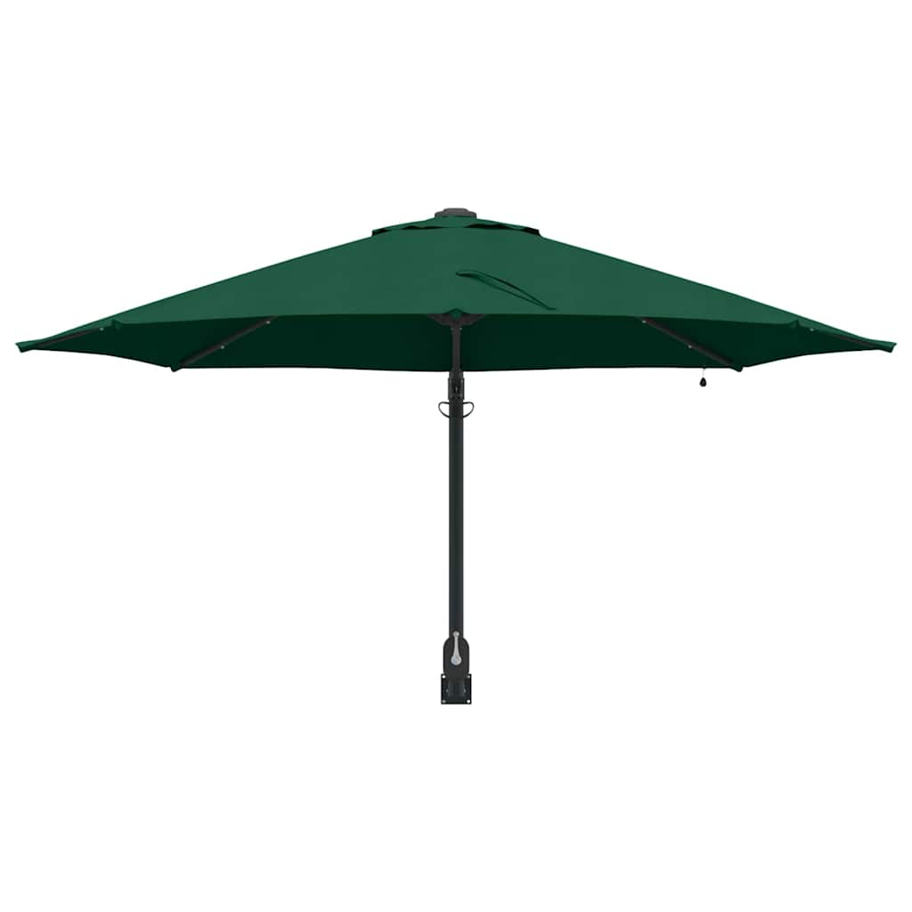 vidaXL Garten-Sonnenschirm Grün 248 x 248 x 148 cm Polyester und Stahl