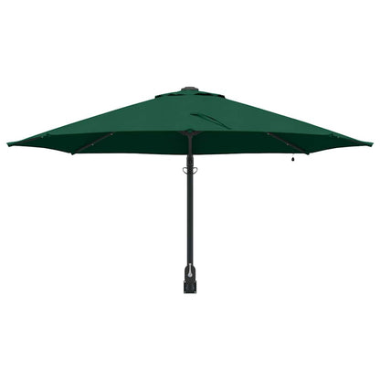 vidaXL Garten-Sonnenschirm Grün 248 x 248 x 148 cm Polyester und Stahl