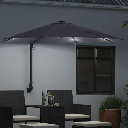 vidaXL Garten-Sonnenschirm Anthrazit 248 x 248 x 148 cm