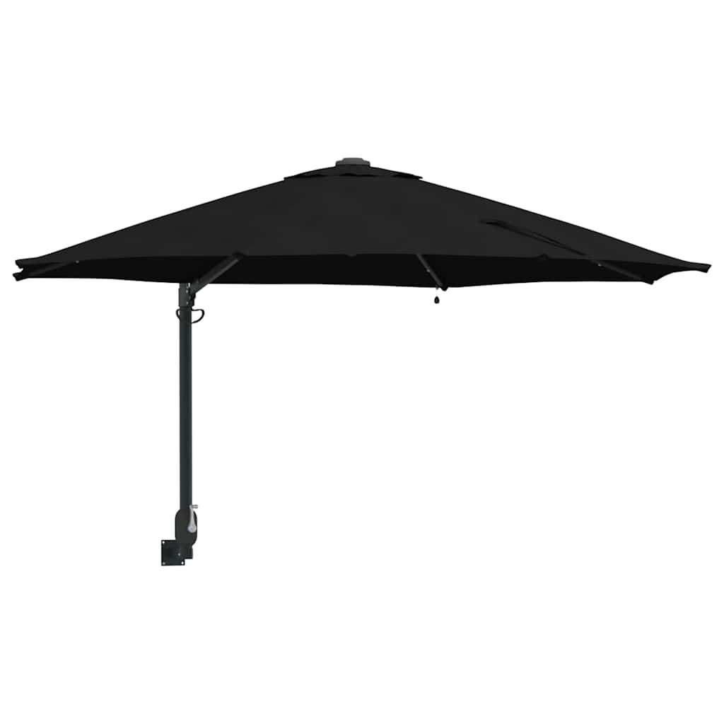 vidaXL Garten-Sonnenschirm Schwarz 248 x 248 x 148 cm