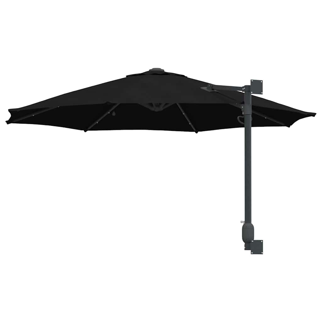 vidaXL Garten-Sonnenschirm Schwarz 248 x 248 x 148 cm