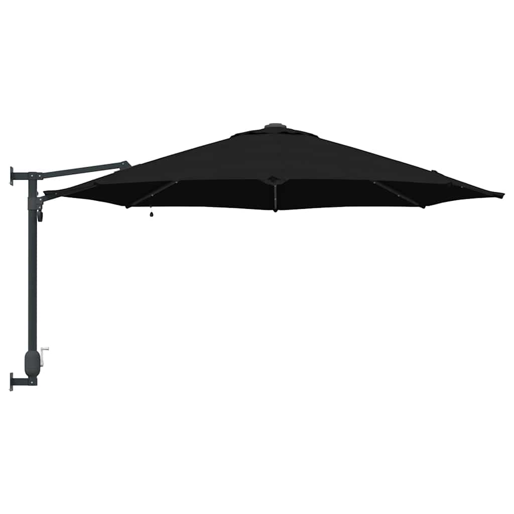 vidaXL Garten-Sonnenschirm Schwarz 248 x 248 x 148 cm