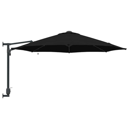 vidaXL Garten-Sonnenschirm Schwarz 248 x 248 x 148 cm