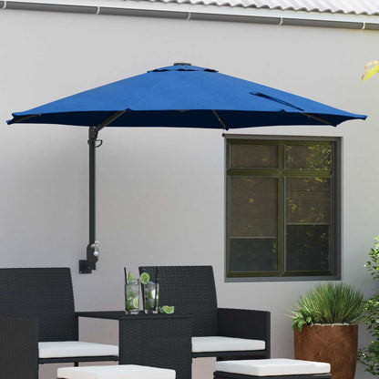 vidaXL Garten-Sonnenschirm Azurblau 248 x 248 x 148 cm