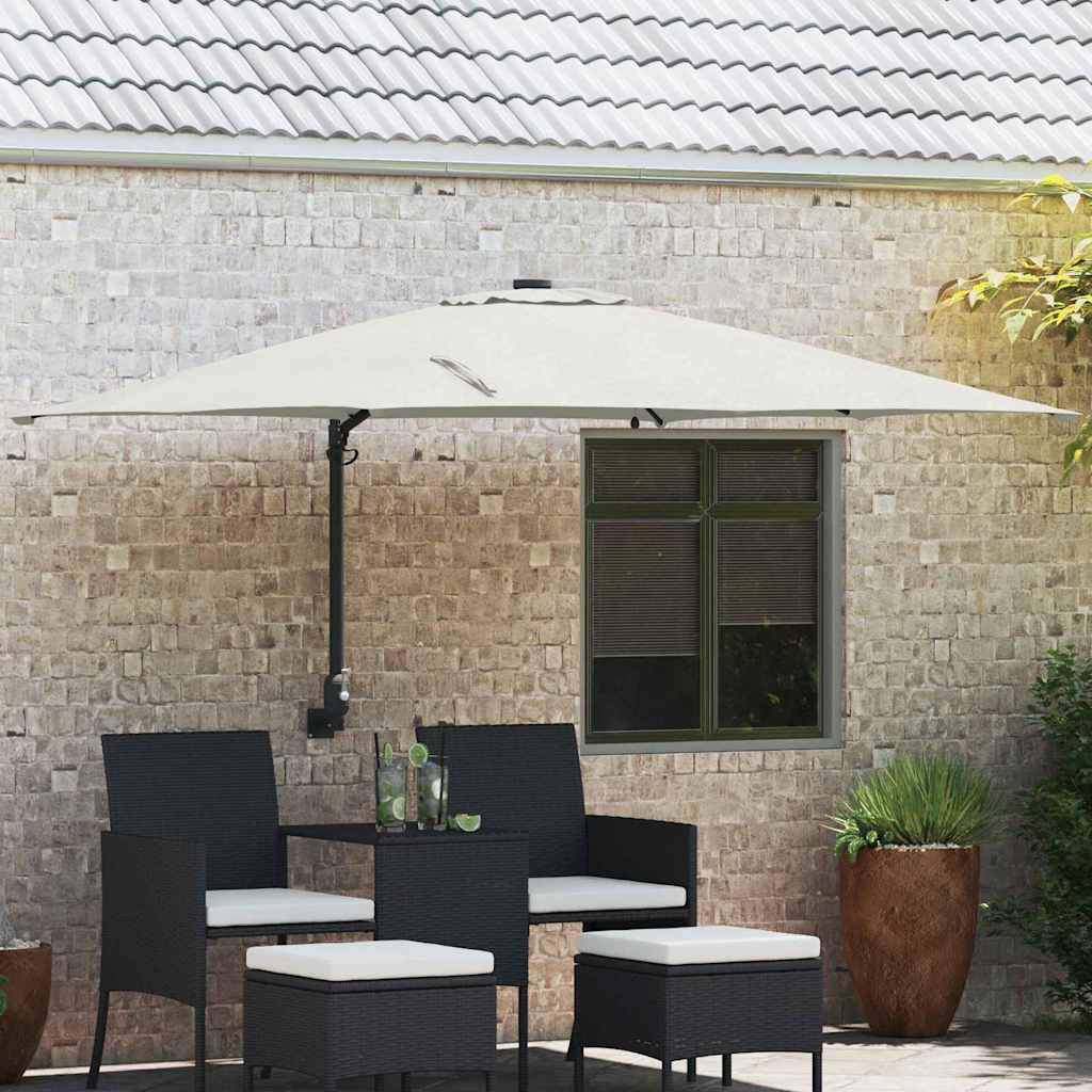 vidaXL Garten-Sonnenschirm Sand 248,5 x 247,5 x 160 cm