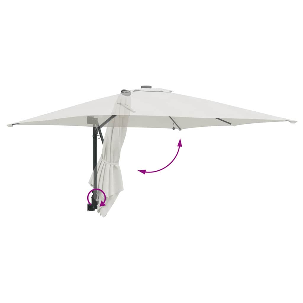 vidaXL Garten-Sonnenschirm Sand 248,5 x 247,5 x 160 cm