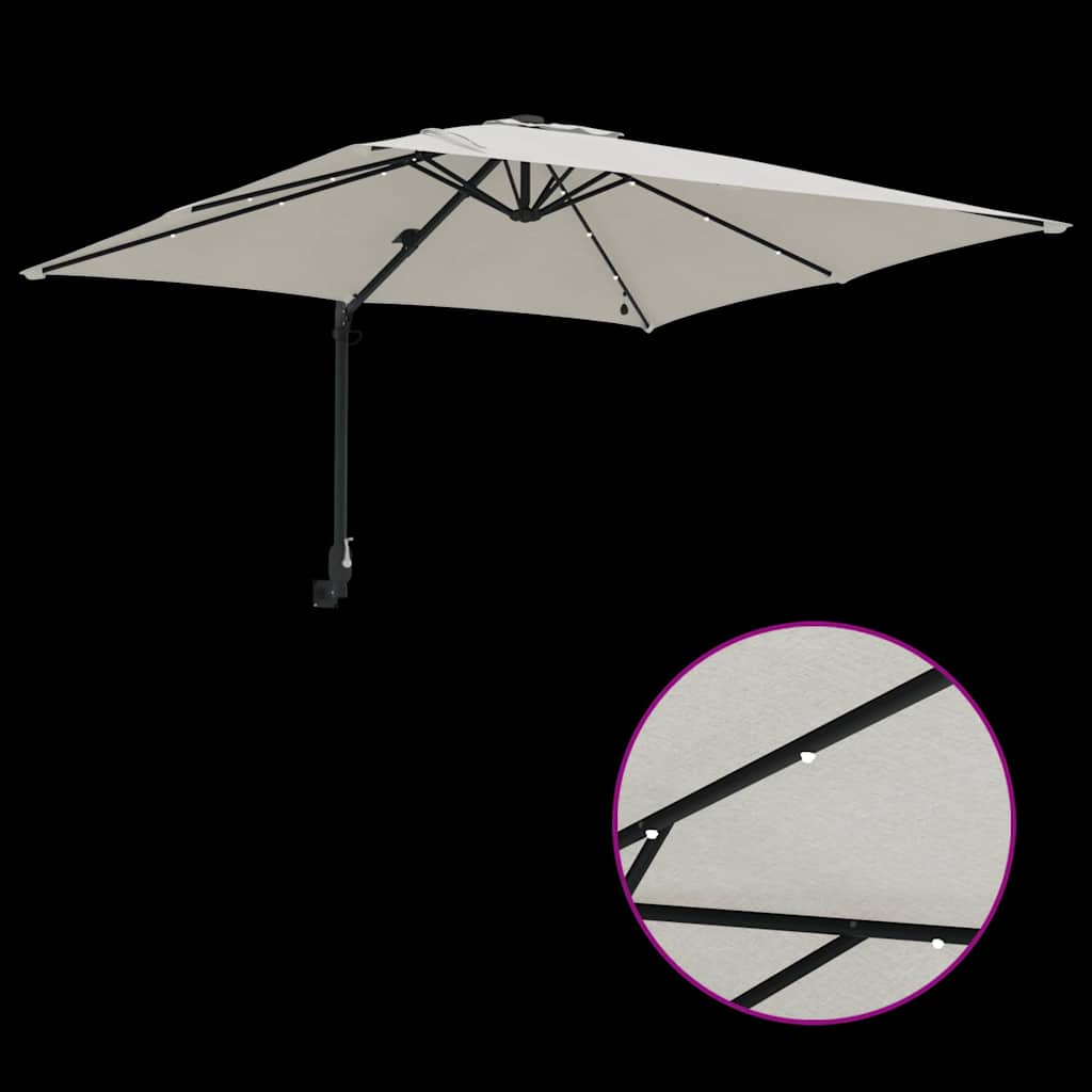 vidaXL Garten-Sonnenschirm Sand 248,5 x 247,5 x 160 cm