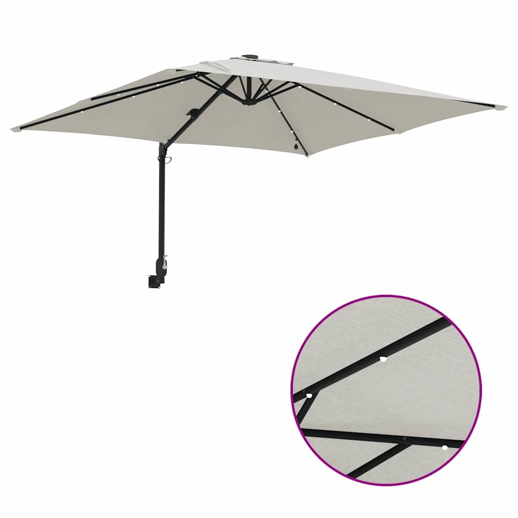 vidaXL Garten-Sonnenschirm Sand 248,5 x 247,5 x 160 cm
