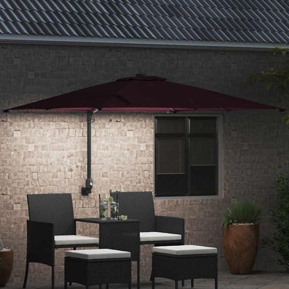 vidaXL Garten-Sonnenschirm Bordeauxrot 248,5 x 247,5 x 160 cm
