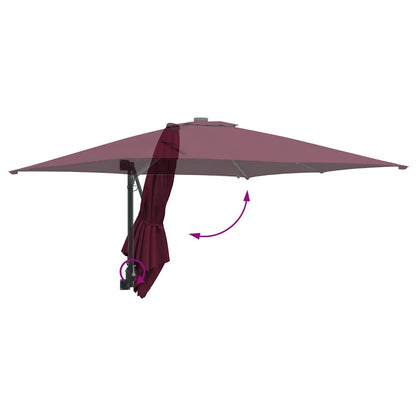 vidaXL Garten-Sonnenschirm Bordeauxrot 248,5 x 247,5 x 160 cm