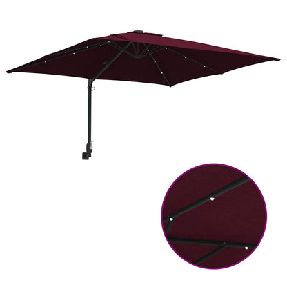 vidaXL Garten-Sonnenschirm Bordeauxrot 248,5 x 247,5 x 160 cm