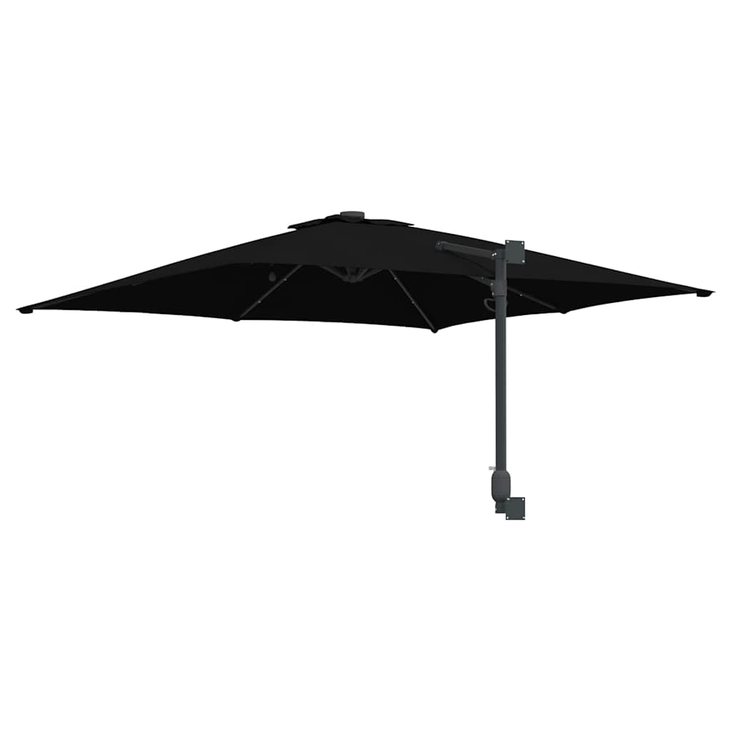 vidaXL Garten-Sonnenschirm Schwarz 248,5 x 247,5 x 160 cm