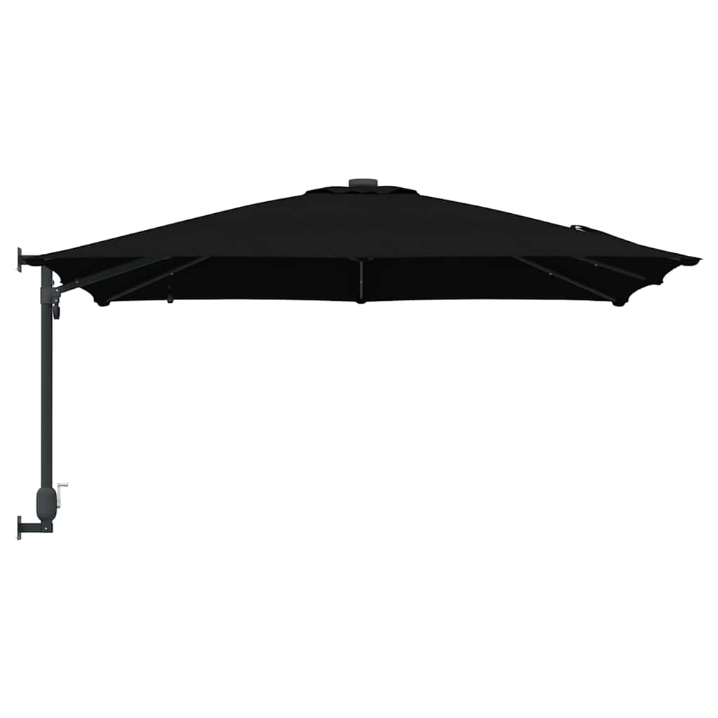 vidaXL Garten-Sonnenschirm Schwarz 248,5 x 247,5 x 160 cm