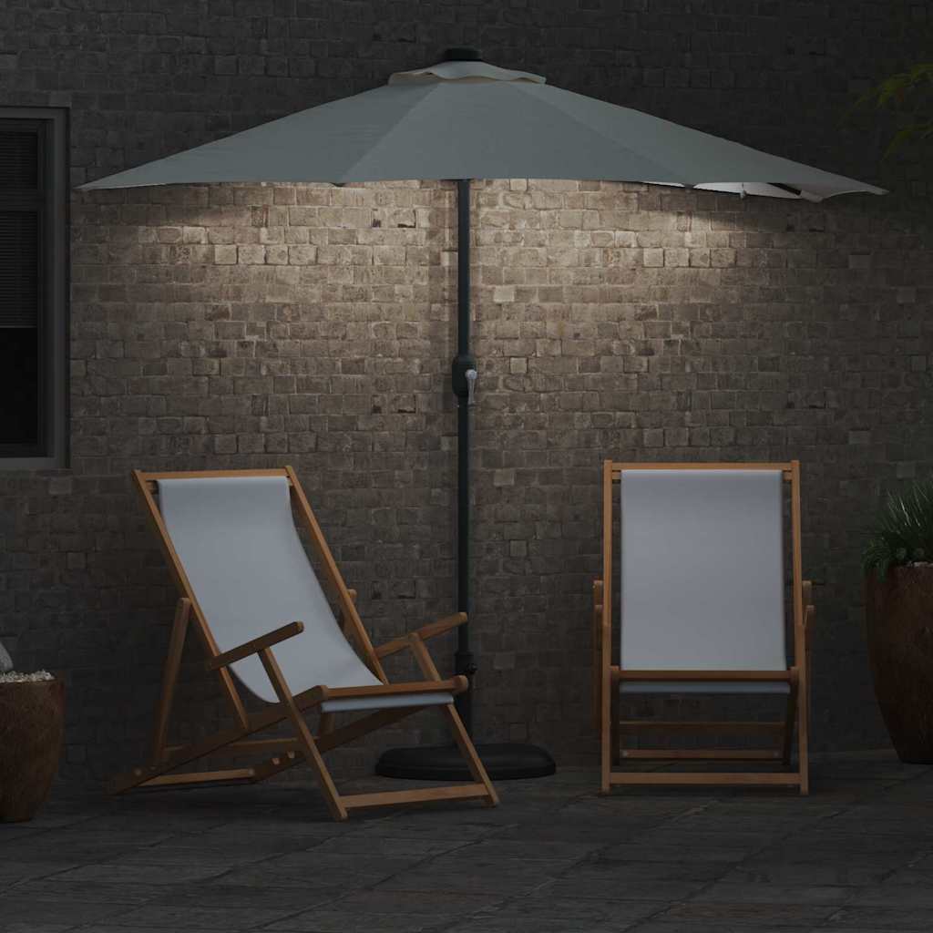 vidaXL Garten-Sonnenschirm Sand 294 x 150 x 223 cm Polyester und Stahl