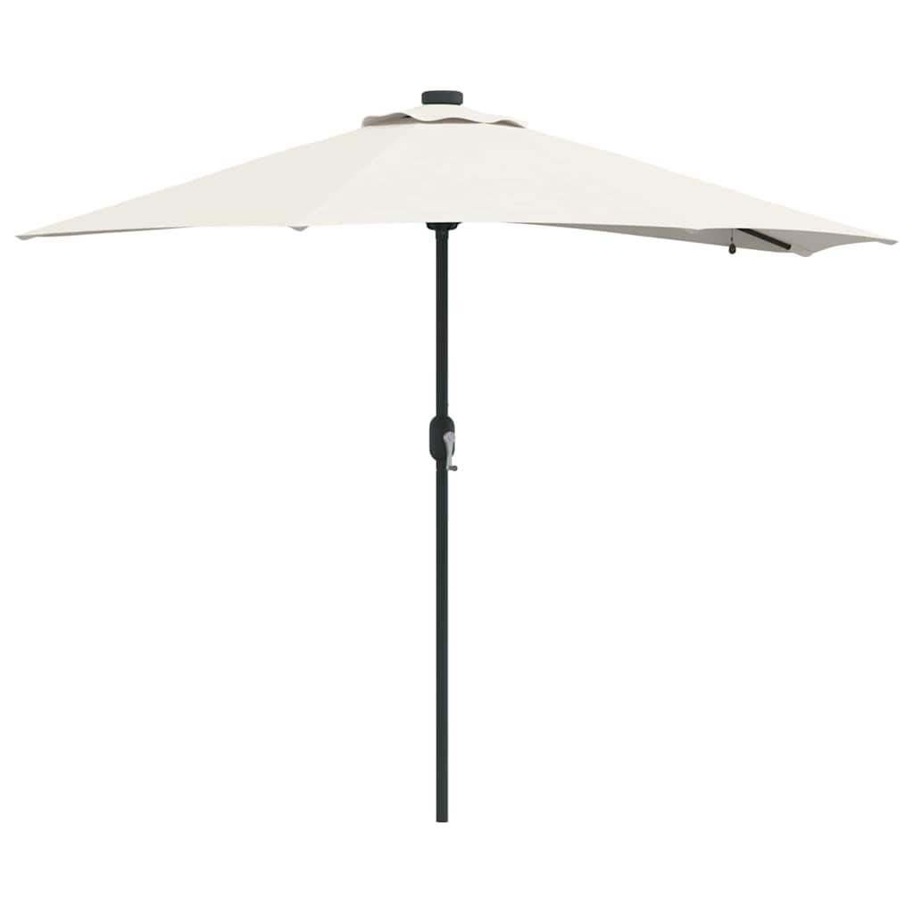 vidaXL Garten-Sonnenschirm Sand 294 x 150 x 223 cm Polyester und Stahl