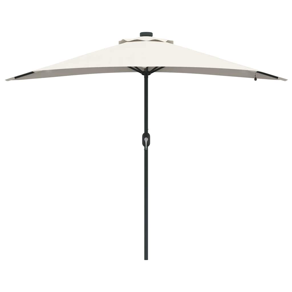 vidaXL Garten-Sonnenschirm Sand 294 x 150 x 223 cm Polyester und Stahl