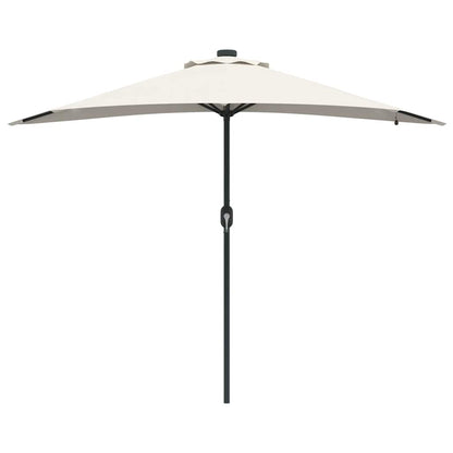 vidaXL Garten-Sonnenschirm Sand 294 x 150 x 223 cm Polyester und Stahl
