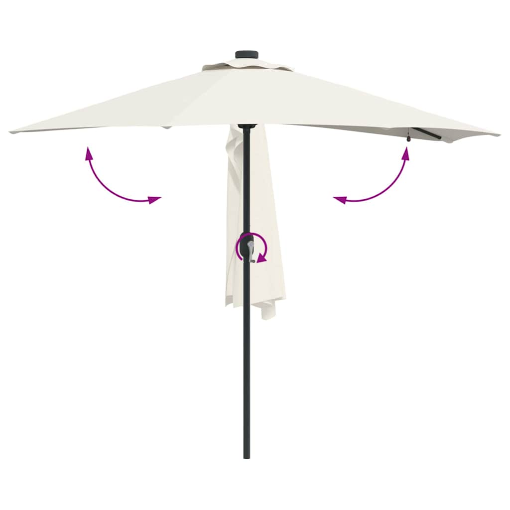 vidaXL Garten-Sonnenschirm Sand 294 x 150 x 223 cm Polyester und Stahl