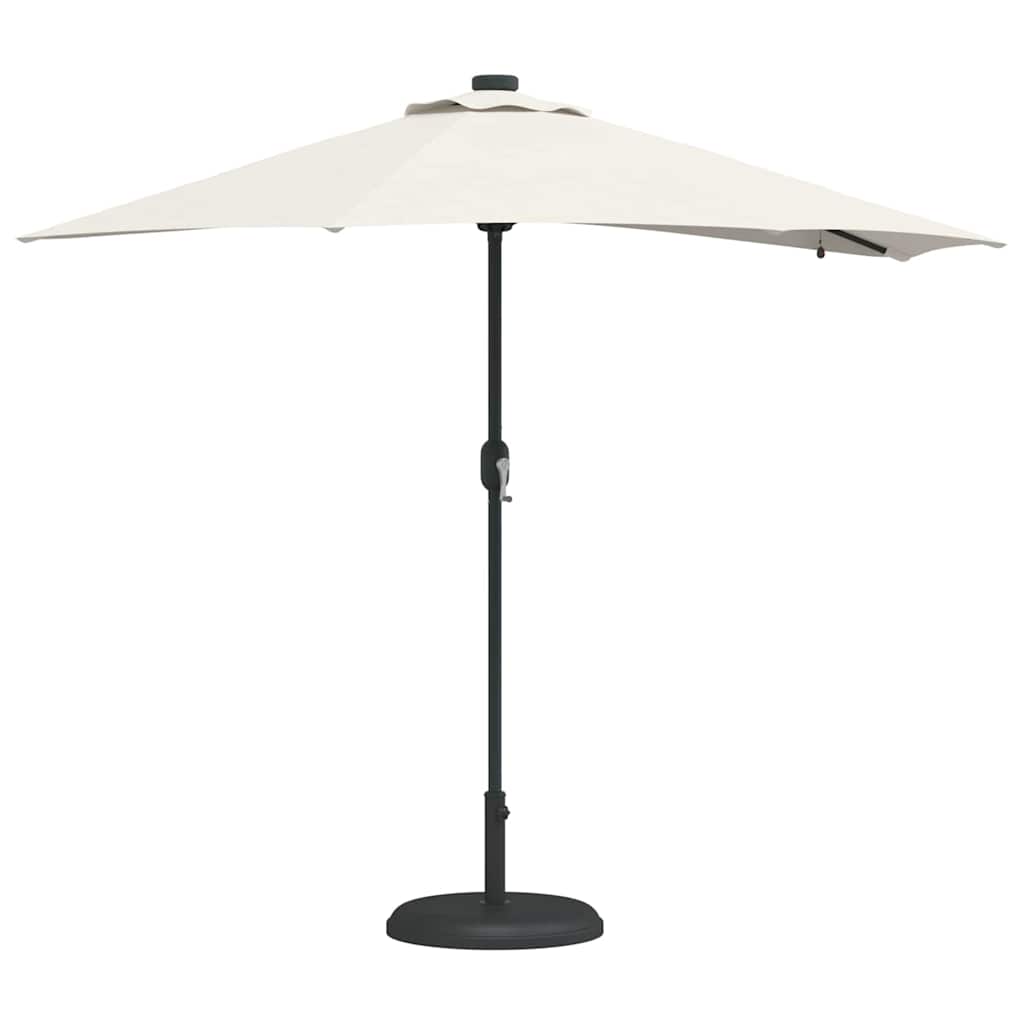 vidaXL Garten-Sonnenschirm Sand 294 x 150 x 223 cm Polyester und Stahl