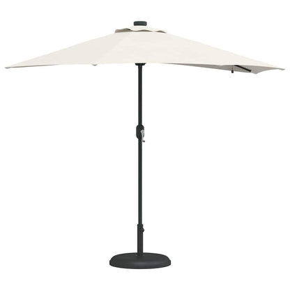 vidaXL Garten-Sonnenschirm Sand 294 x 150 x 223 cm Polyester und Stahl