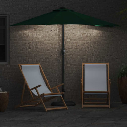 vidaXL Garten-Sonnenschirm Grün 294 x 150 x 223 cm Polyester und Stahl