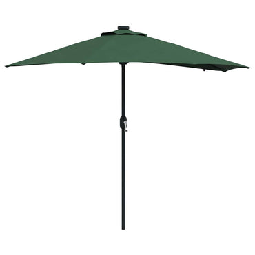 vidaXL Garten-Sonnenschirm Grün 294 x 150 x 223 cm Polyester und Stahl