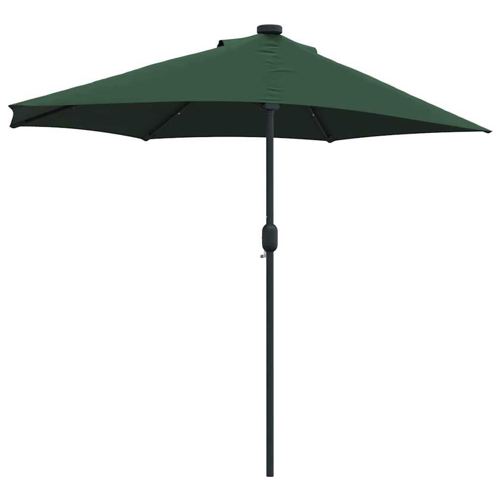 vidaXL Garten-Sonnenschirm Grün 294 x 150 x 223 cm Polyester und Stahl