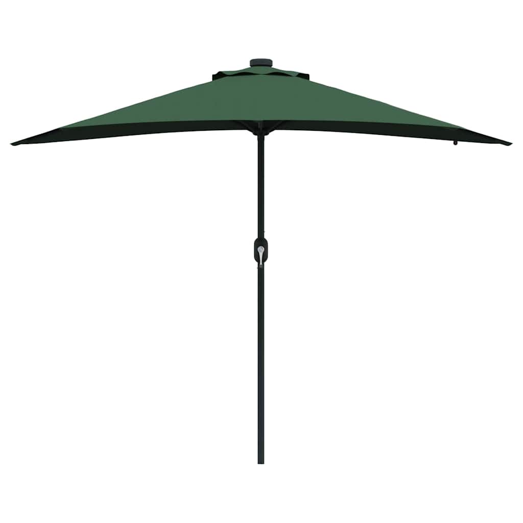 vidaXL Garten-Sonnenschirm Grün 294 x 150 x 223 cm Polyester und Stahl