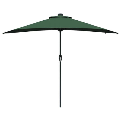 vidaXL Garten-Sonnenschirm Grün 294 x 150 x 223 cm Polyester und Stahl