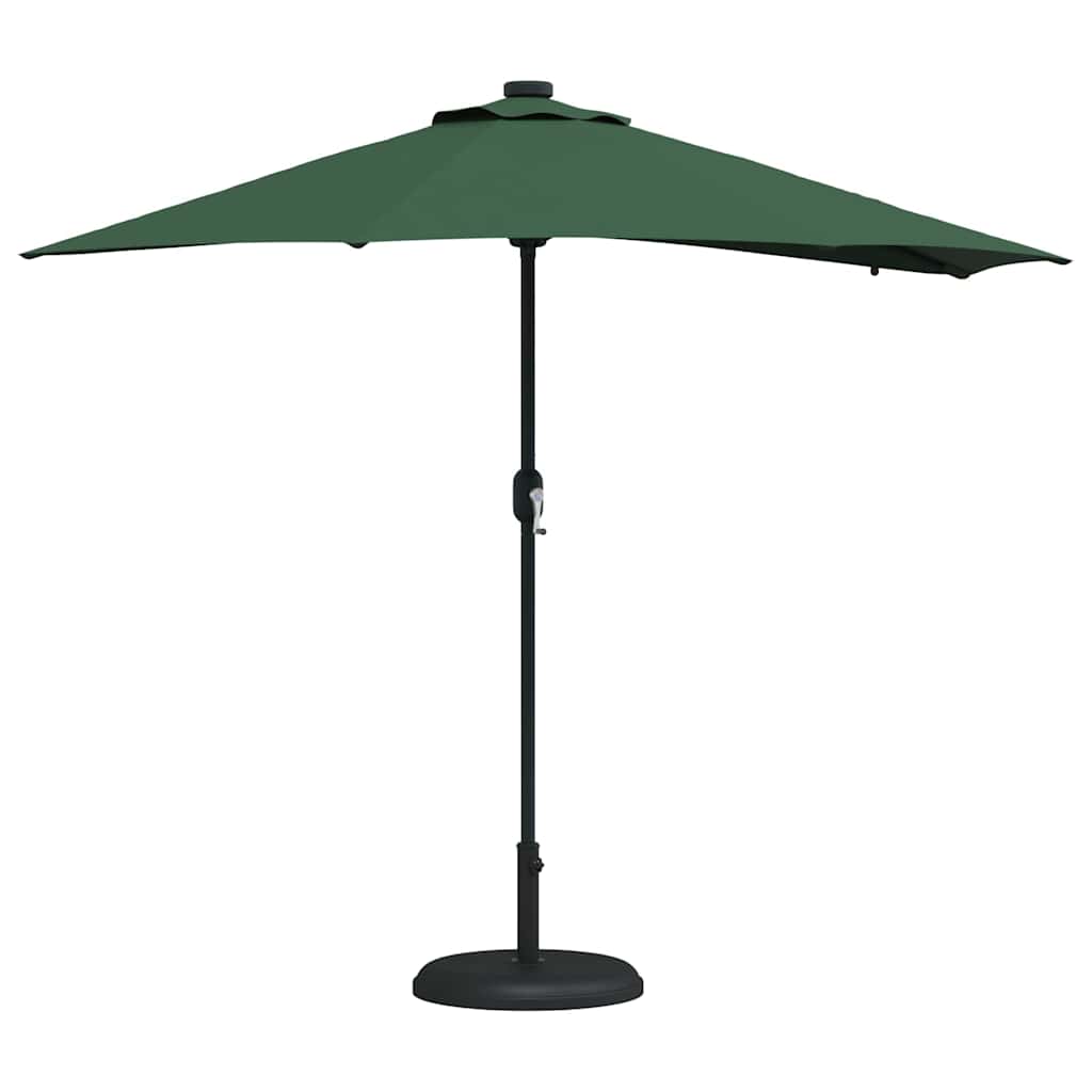 vidaXL Garten-Sonnenschirm Grün 294 x 150 x 223 cm Polyester und Stahl