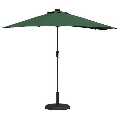 vidaXL Garten-Sonnenschirm Grün 294 x 150 x 223 cm Polyester und Stahl
