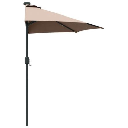 Garten-Sonnenschirm Taupe 294 x 150 x 223 cm