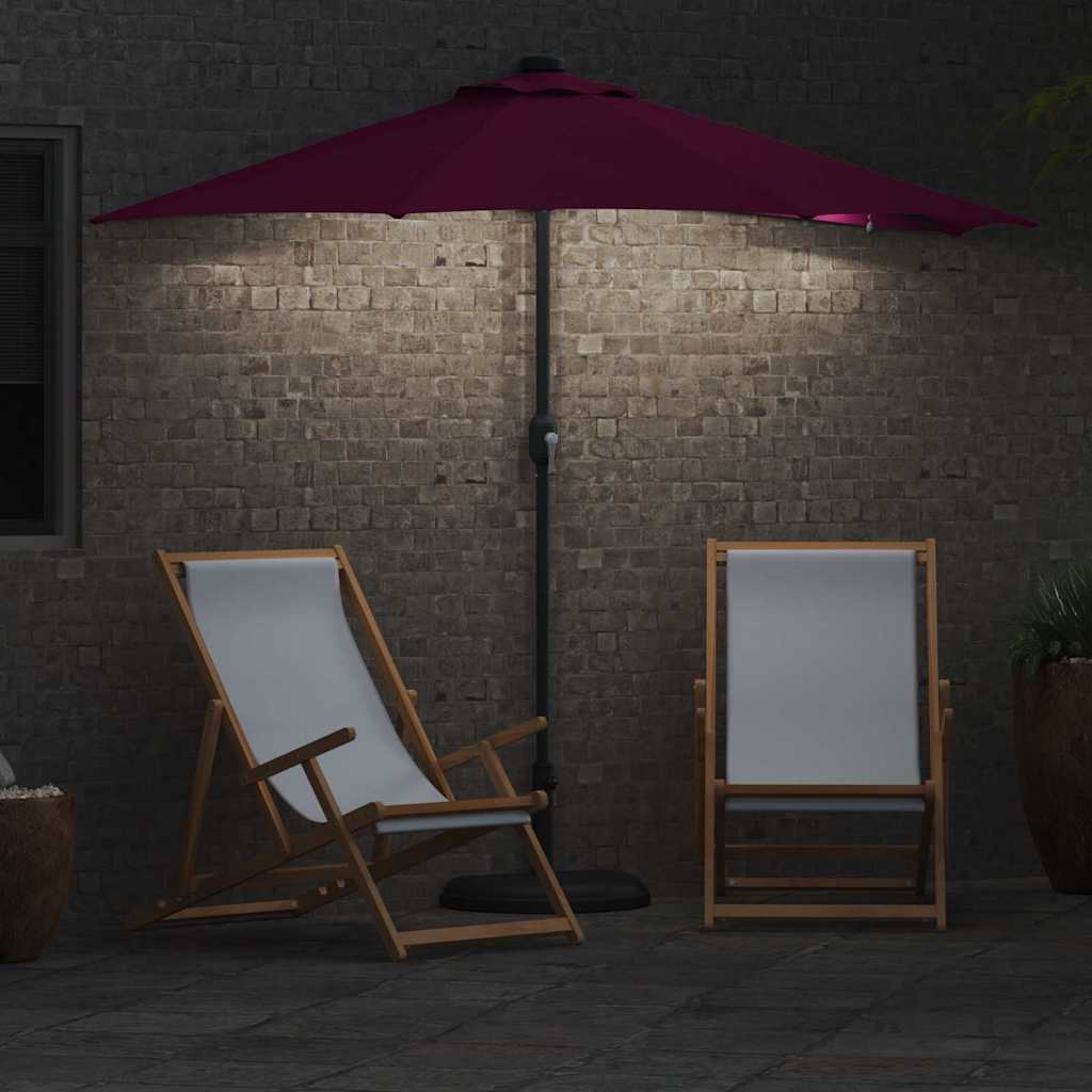 vidaXL Garten-Sonnenschirm Bordeauxrot 294 x 150 x 223 cm