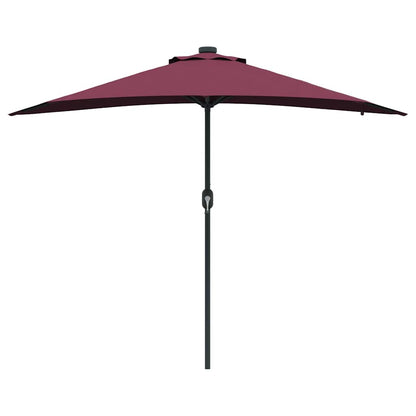 vidaXL Garten-Sonnenschirm Bordeauxrot 294 x 150 x 223 cm