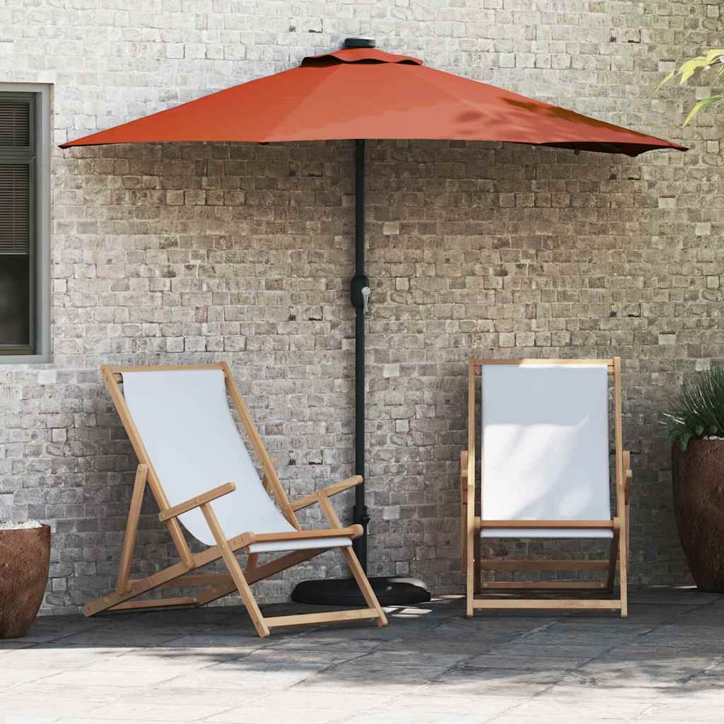 vidaXL Garten-Sonnenschirm Terrakotta 294 x 150 x 223 cm