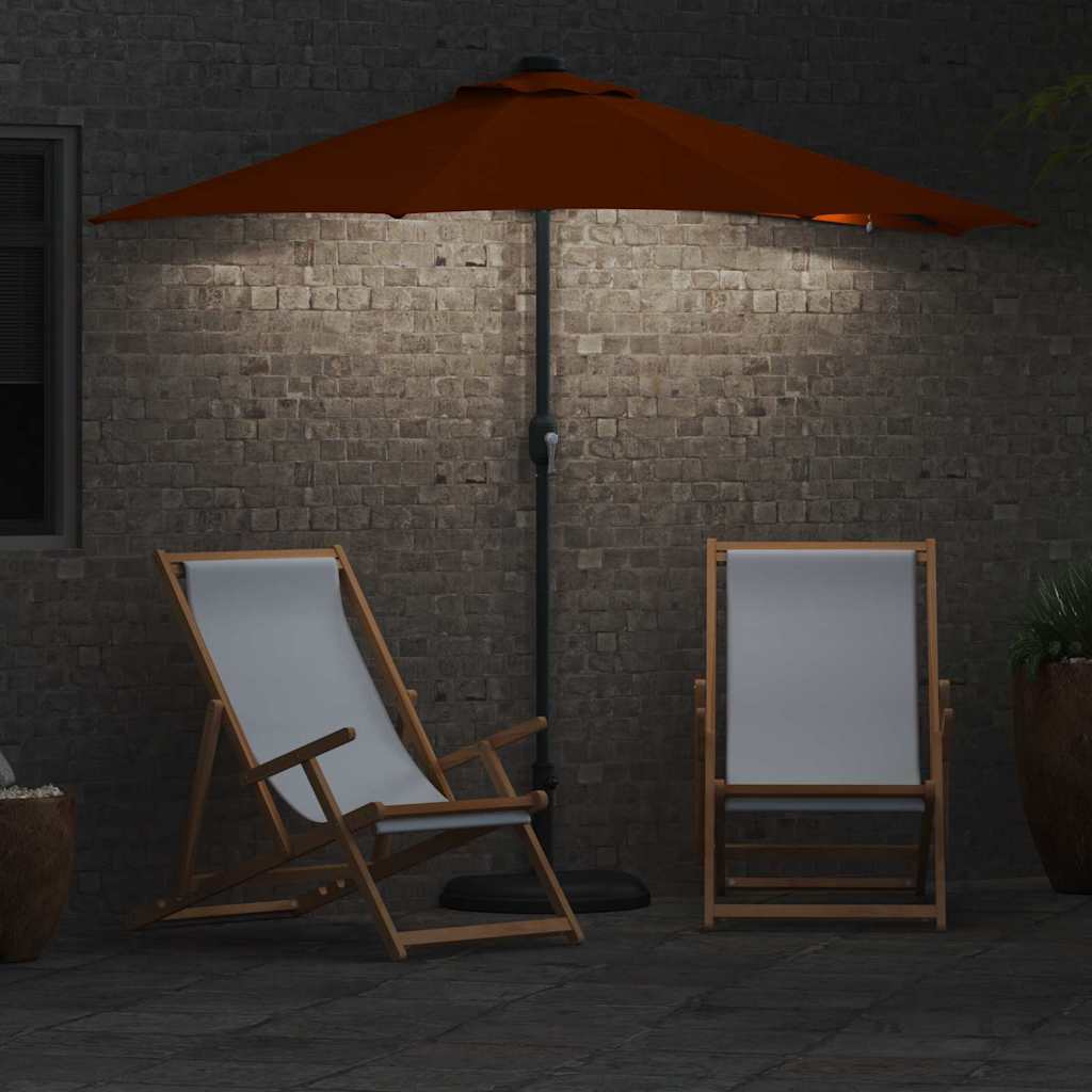 vidaXL Garten-Sonnenschirm Terrakotta 294 x 150 x 223 cm