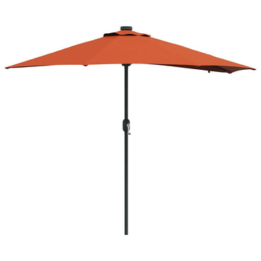 vidaXL Garten-Sonnenschirm Terrakotta 294 x 150 x 223 cm