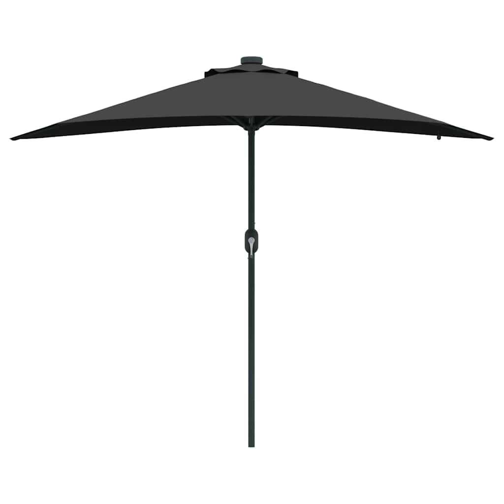 vidaXL Garten-Sonnenschirm Schwarz 294 x 150 x 223 cm