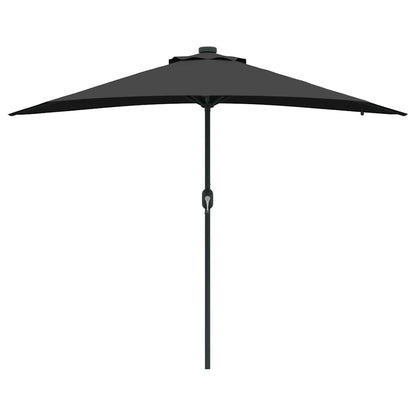 vidaXL Garten-Sonnenschirm Schwarz 294 x 150 x 223 cm