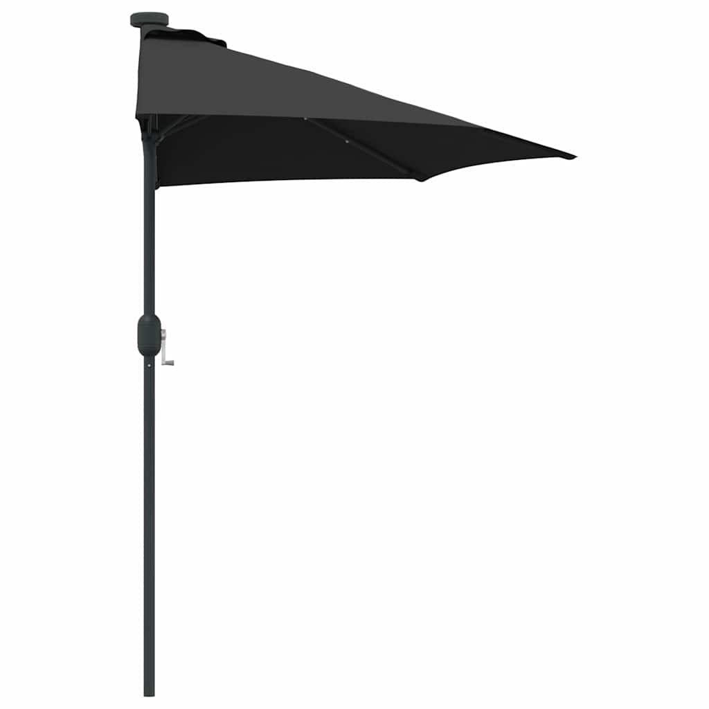vidaXL Garten-Sonnenschirm Schwarz 294 x 150 x 223 cm