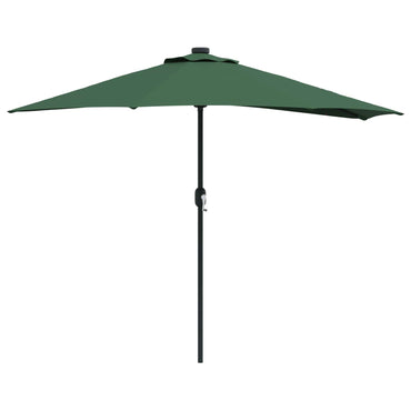 vidaXL Garten-Sonnenschirm Grün 294 x 150 x 224 cm Polyester und Stahl