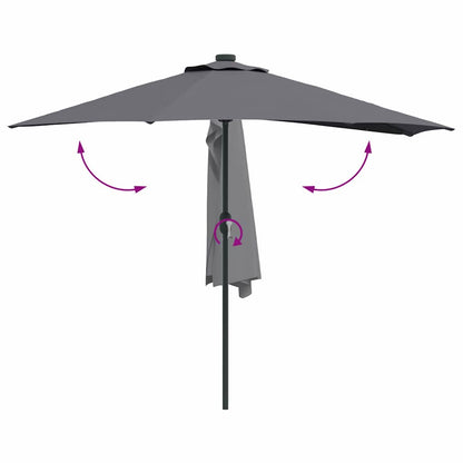 vidaXL Garten-Sonnenschirm Anthrazit 294 x 150 x 224 cm