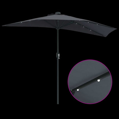 vidaXL Garten-Sonnenschirm Anthrazit 294 x 150 x 224 cm