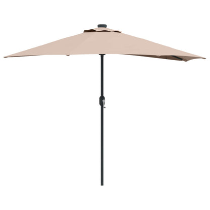 vidaXL Garten-Sonnenschirm Taupe 294 x 150 x 224 cm