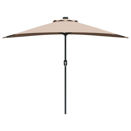 vidaXL Garten-Sonnenschirm Taupe 294 x 150 x 224 cm