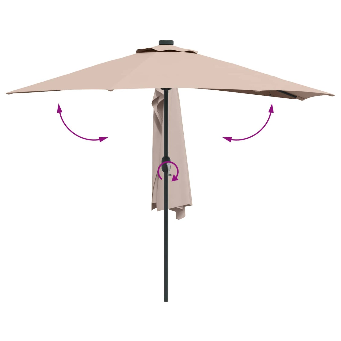 vidaXL Garten-Sonnenschirm Taupe 294 x 150 x 224 cm