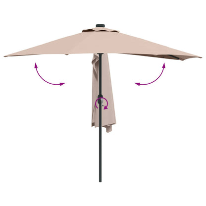 vidaXL Garten-Sonnenschirm Taupe 294 x 150 x 224 cm