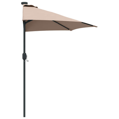 vidaXL Garten-Sonnenschirm Taupe 294 x 150 x 224 cm