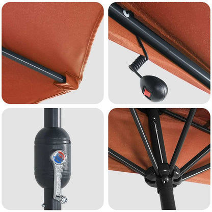 Garten-Sonnenschirm Terrakotta 294 x 150 x 224 cm